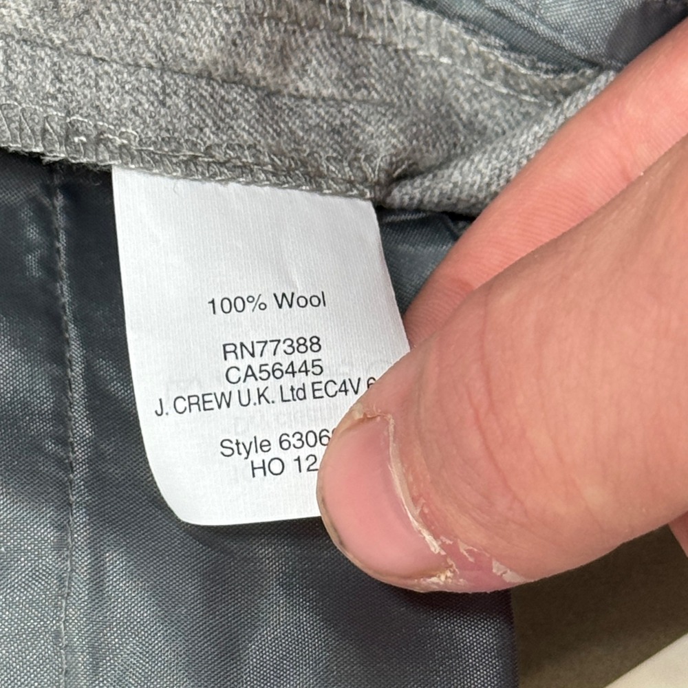 NEW J.Crew Hutton Trouser Women's 00P Gray Wool Wide Leg High Rise Dress Pants - Picture 10 of 10